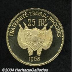 Republic. Gold 25 Francs 1968,