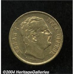 Milan gold 10 Dinara 1882,