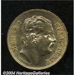 Milan gold 20 Dinara 1882,