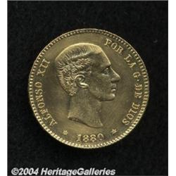 Alfonso XII gold 25 Pesetas 1880 (80),