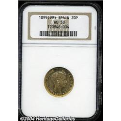 Alfonso XIII gold 20 Pesetas 1899 (99),