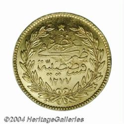 Abdul Aziz gold 500 Piastres 1277/9,