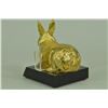 Image 6 : 24K Gold Plated Easter Bunny Card Holder Sculpture