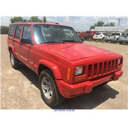 2001 - JEEP CHEROKEE // TEXAS REG ONLY // SALVAGE TITLE