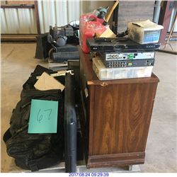 TV'S,GAS CONTAINERS,CAR RADIO,DVD PLAYER AND MORE MISC ITEMS.