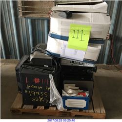 4- BOXES 2-WAY RADIOS, PC'S , PROJECTOR AND MORE