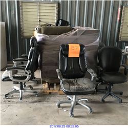 CHAIRS, FILING CABINET,SOFA SEATS,KEYBOARDS,DESK,COPIER AND MORE MISC ITEMS