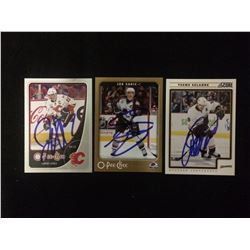 SIGNED NHL HOCKEY CARD LOT (IGINLA, SAKIC, SELANNE)