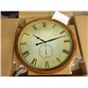 Image 1 : NEW IN BOX LARGE SOLID WOOD WALL CLOCK