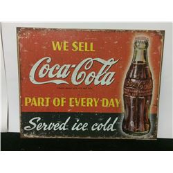 TIN COCA COLA ADVERTISING SIGNS (12" X 16")