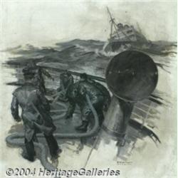 Courtney Allen (1896-1969) Original Magazine Story Illustration (1930-1935).