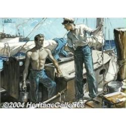 Jay Hyde Barnum (1888-1962) Original Magazine Story Illustration (c.1935).