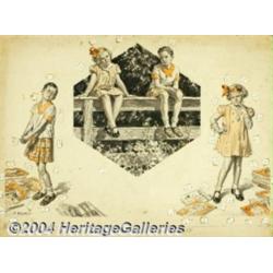 George Brehm (1878-1966) Original Magazine Story Illustration (1934).