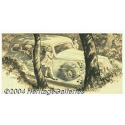 George Brehm (1878-1966) Original Magazine Story Illustration (1934).