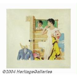 Pruett A. Carter (1891-1955) Original Magazine Story Illustration (1954).