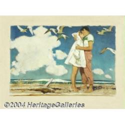 Pruett A. Carter (1891-1955) Original Magazine Story Illustration (c.1950).