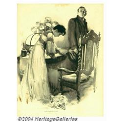Walter Appleton Clark (1876-1906) Original Magazine Story Illustration (c.1900).