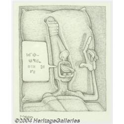 Maxon Crumb - Original Book Illustration (1997). Maxon's Poe