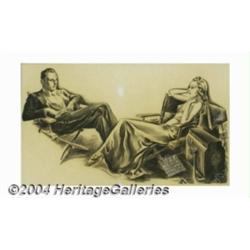 Cardwell S. Higgins (1902-1983) Original Magazine Story Illustration (1937).