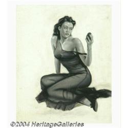 J. George Janet - Attributed - Original Pin-up Art (1945-1950).