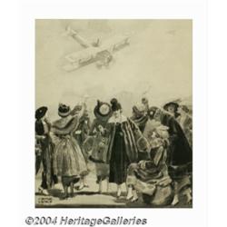 F. Foster Lincoln - Original Magazine Story Illustration (1919).