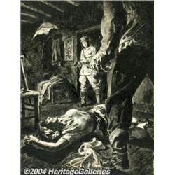 Walter Dubois Richards - Attributed - Original Magazine Story Illustration (c.1965).