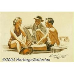 Milburn Rossen - Original Illustration (c.1940).