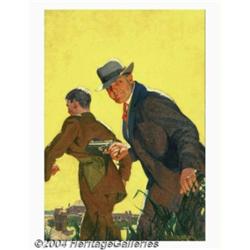 Jerome George Rozen (1895-1987) - Attributed - Original Pulp Painting (1930-1940).