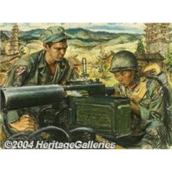 Martha Sawyers (1902-1988) Original Magazine Story Illustration (1945).