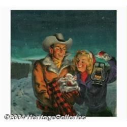 Gloria Stoll - Attributed - Original Pulp Painting (c.1947).