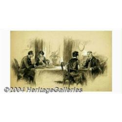 Raeburn Van Buren (1891-1987) Original Magazine Story Illustration (1925).