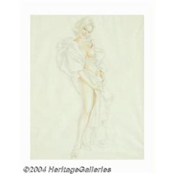 Alberto Vargas (1896-1982) Original Preliminary Illustration (c.1966).