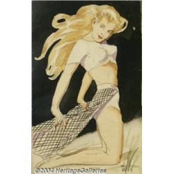Alberto Vargas (1896-1982) Original Pin-up Sketch (c.1950).