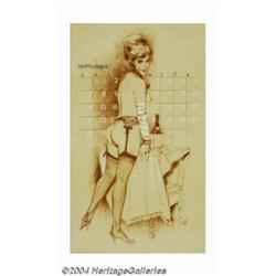 Fritz Willis (unknown-1979) Original Pin-up Art (c.1969).