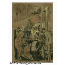 George Hand Wright (1873-1951) Original Magazine Story Illustration (1915-1920).