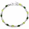 Image 1 : NATURAL  GREEN CHROME DIOPSIDE PERIDOT BRACELET