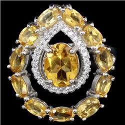 Natural Yellow Citrine Ring