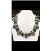 Image 1 : Tibet Hand Made Turquoise, Coral, Lapis Lazuli Necklace