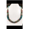Image 1 : Tibet Hand Made Turquoise, Coral, Lapis Lazuli Necklace