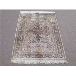 Gorgeous Nice Colors Semi Antique Floral Qum Design Art. Silk 6x9