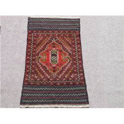 Highly Collectible Wool on Wool Afghan Balooch 3x5