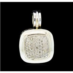 David Yurman Albion Diamond Pave Pendant - Silver and 18KT White Gold