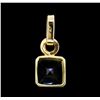 Image 2 : 4.50 ctw London Blue Topaz Pendant - 14KT Yellow Gold