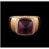 Image 2 : Fred of Paris Pain De Sucre Amethyst and Diamond Ring - 18KT Pink Gold