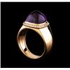 Image 4 : Fred of Paris Pain De Sucre Amethyst and Diamond Ring - 18KT Pink Gold