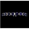 Image 3 : 42.73 ctw Sapphire and Diamond Bracelet - 14KT White Gold