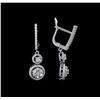 Image 2 : 0.67 ctw Diamond Earrings - 14KT White Gold