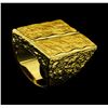 Image 4 : Rectangular Ring - Gold Plated