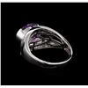 Image 3 : Crayola 3.95 ctw Pink Amethyst and White Sapphire Ring - .925 Silver