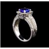 Image 4 : 14KT White Gold 1.33 ctw Tanzanite and Diamond Ring